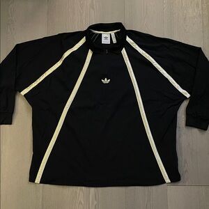 Adidas 1/4 Zip oversized warm up shirt